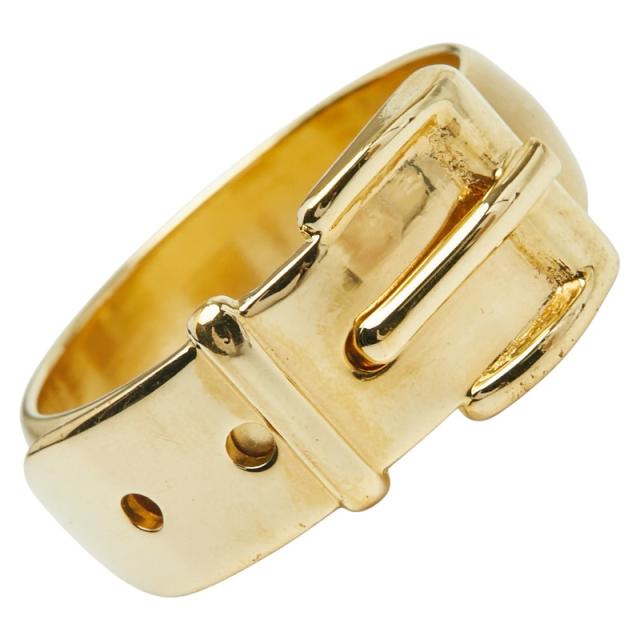 グッチ ベルト モチーフ スカーフリング ゴールド メッキ レディース GUCCI 【中古】