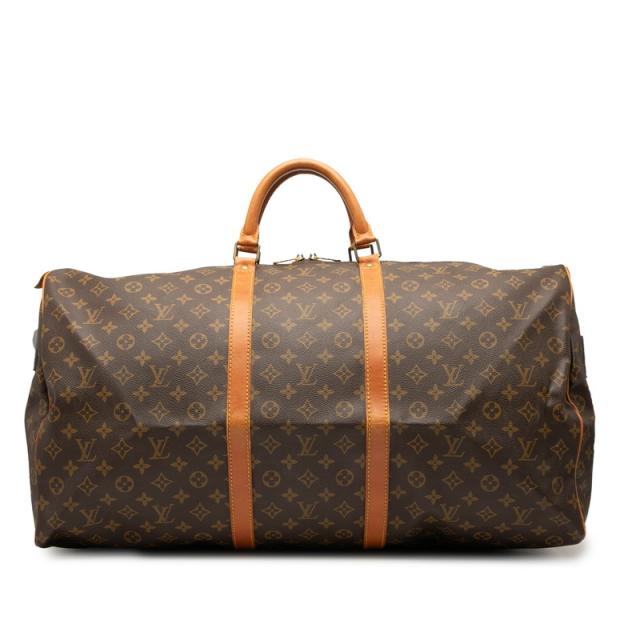 ルイ ヴィトン モノグラム キーポル60 ボストンバッグ トラベルバッグ M41422 ブラウン PVC レザー レディース LOUIS VUITTON 【中古】