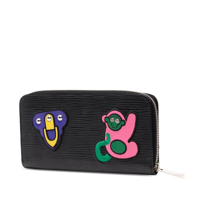 ルイ ヴィトン エピ ジッピー ウォレット ストーリーズ 長財布 ラウンドファスナー M63376 ブラック メンズ LOUIS VUITTON 【中古】_1