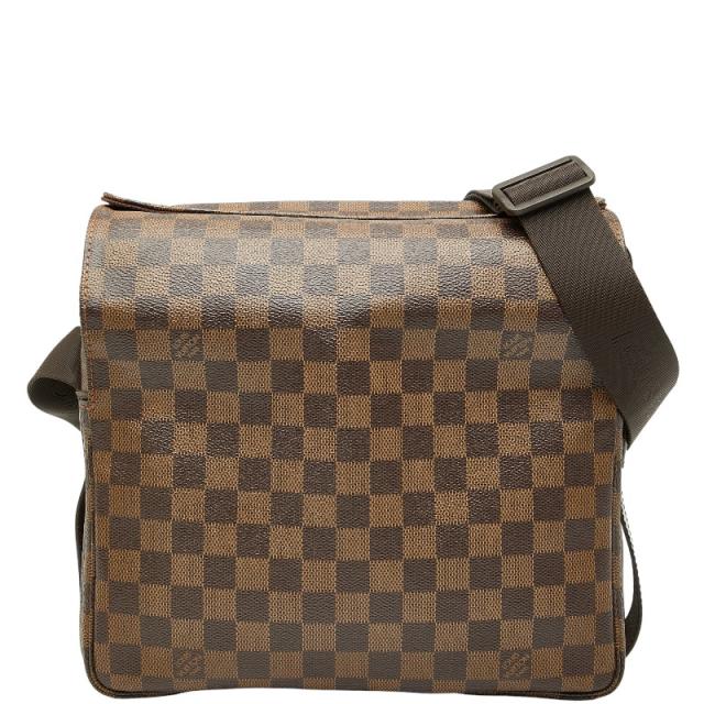 ルイ ヴィトン ダミエ ナヴィグリオ 斜め掛け ショルダーバッグ N45255 ブラウン PVC レザー レディース LOUIS VUITTON 【中古】
