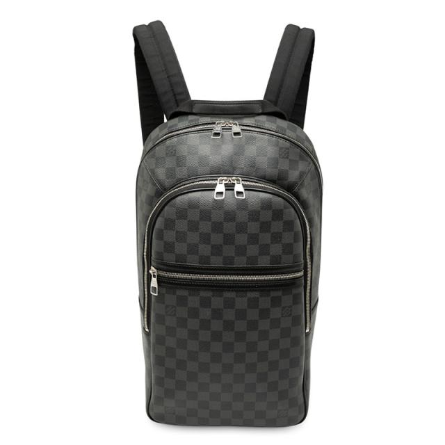 ルイ ヴィトン ダミエ グラフィット ミカエル リュック・デイパック N58024 ブラック PVC レザー メンズ LOUIS VUITTON 【中古】