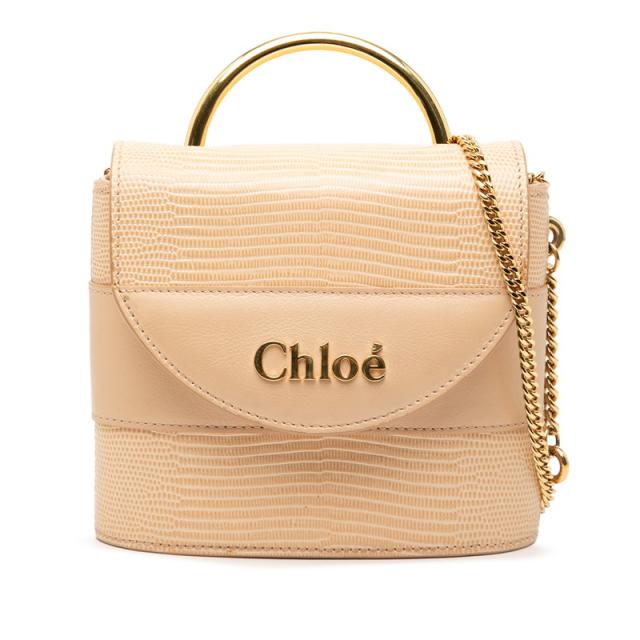 クロエ アビーロック スモール ハンドバッグ チェーンショルダーバッグ ベージュ レザー レディース Chloe 【中古】