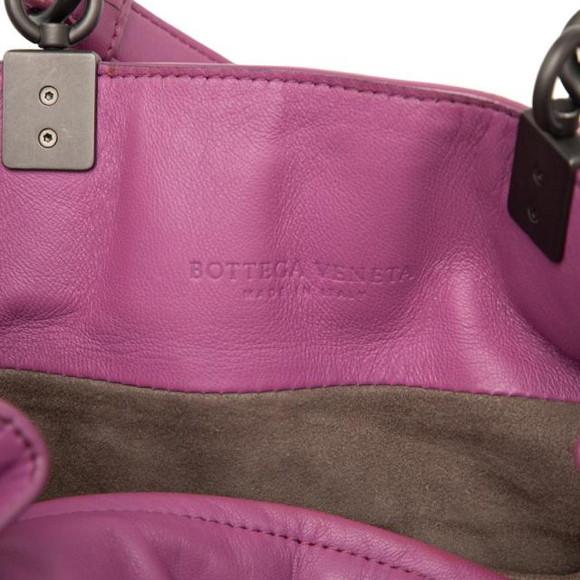 ボッテガヴェネタ イントレチャート ハンドバッグ ショルダーバッグ 2WAY パープル レザー レディース BOTTEGAVENETA 【中古】_4