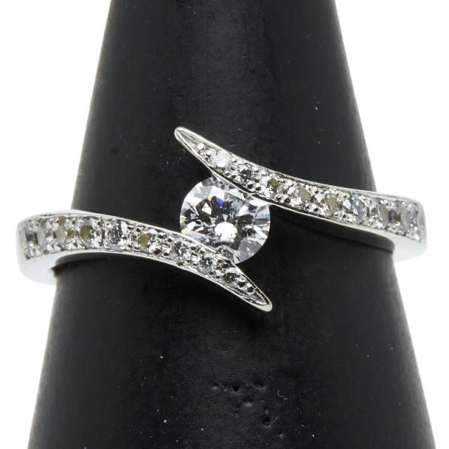 Pt900 プラチナ ダイヤ0.303ct ダイヤ0.30ct リング 指輪 レディース 12.5号 中古
