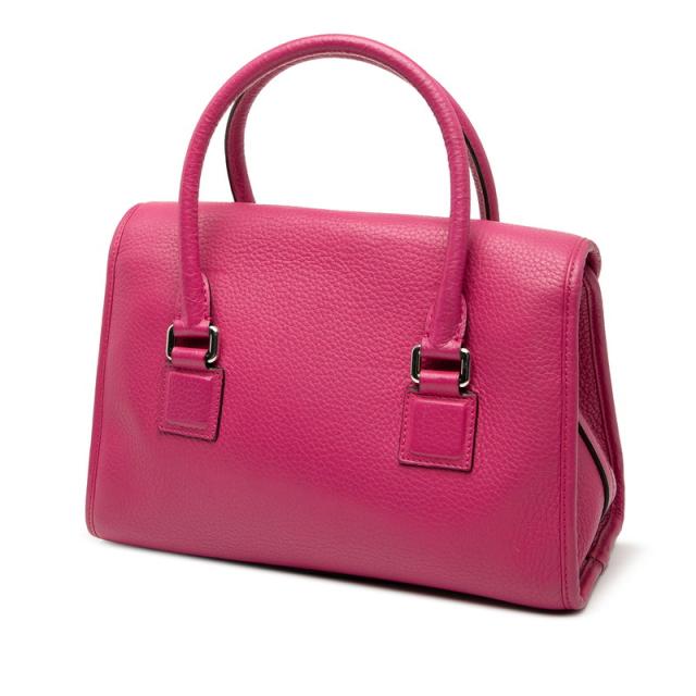 ロエベ アナグラム アラモ28 ハンドバッグ ショルダーバッグ 2WAY ピンク レザー レディース LOEWE 【中古】_1
