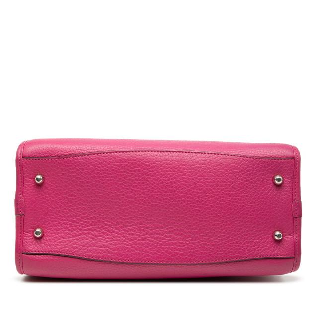 ロエベ アナグラム アラモ28 ハンドバッグ ショルダーバッグ 2WAY ピンク レザー レディース LOEWE 【中古】_2