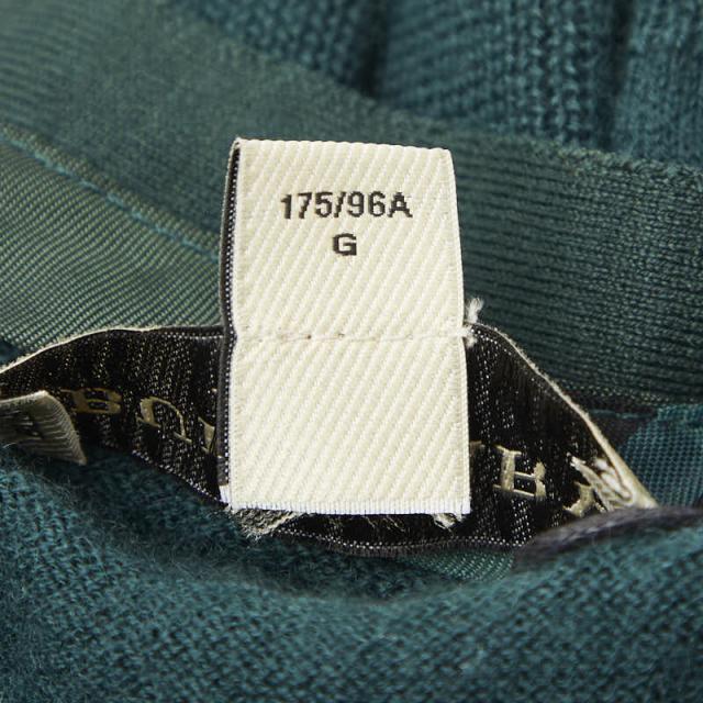 バーバリー Vネック ニットセーター サイズL グリーン カシミヤ シルク レディース BURBERRY 【中古】_4