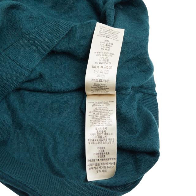 バーバリー Vネック ニットセーター サイズL グリーン カシミヤ シルク レディース BURBERRY 【中古】_7