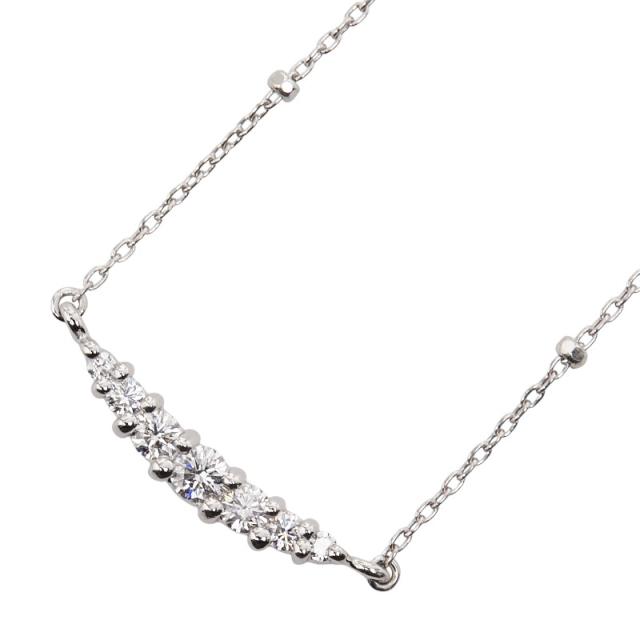 Pt900 プラチナ Pt850 プラチナ ダイヤ0.30ct ネックレス レディース 中古