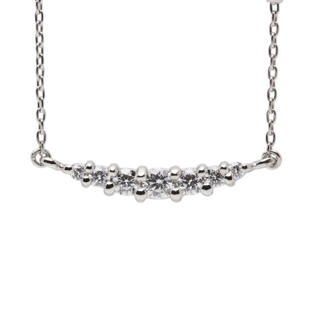 Pt900 プラチナ Pt850 プラチナ ダイヤ0.30ct ネックレス レディース 中古_1