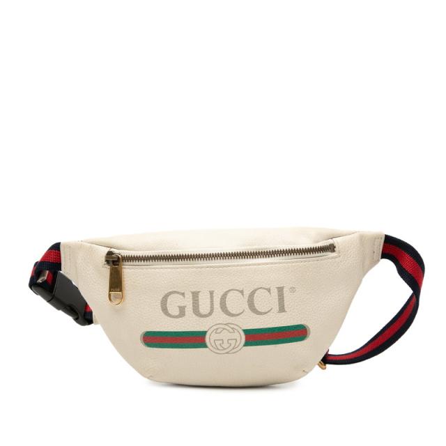 グッチ ロゴ シェリーライン ボディバッグ ウエストバッグ ショルダーバッグ 527792 ベージュ マルチカラー レザー GUCCI 【中古】