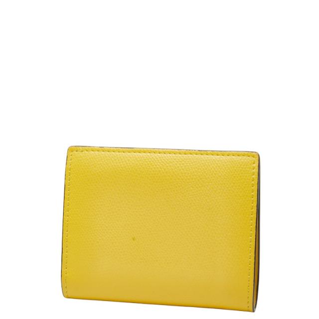 フェンディ エフイズ 二つ折り財布 8M0387 イエロー レザー レディース FENDI 【中古】_1