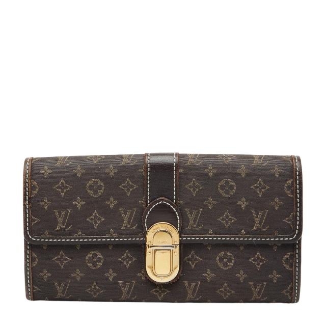 ルイ ヴィトン モノグラム イディール ポルトフォイユ サラ 長財布 M63006 ブラウン キャンバス レザー LOUIS VUITTON 【中古】