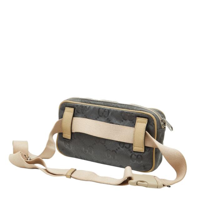 グッチ GGナイロン オフザグリッド ベルトバッグ ボディバッグ 631341 グレー ベージュ ナイロン レザー メンズ GUCCI 【中古】_1