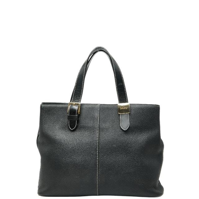 バーバリー トートバッグ ブラック レザー レディース BURBERRY 【中古】