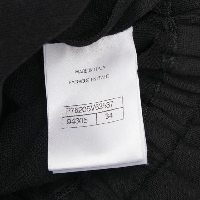 シャネル ココビーチ ノースリーブ ハーフジップトップス サイズ34 P76205V63537 ブラック コットン レディース CHANEL 【中古】_5