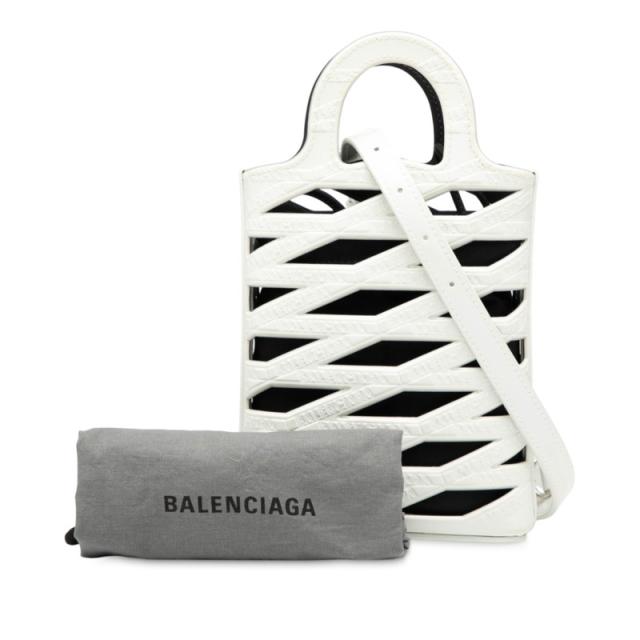 バレンシアガ ネオ フォンホルダー ハンドバッグ ショルダーバッグ 2WAY 660787 ホワイト レザー レディース BALENCIAGA 【中古】_6