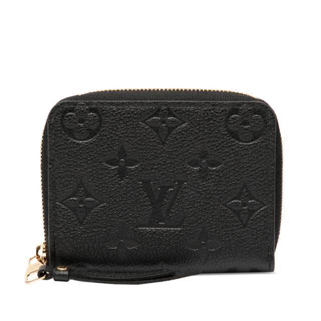 ルイ ヴィトン モノグラム アンプラント ジッピーパース ケース M60574 ノワール ブラック レザー LOUIS VUITTON 【中古】