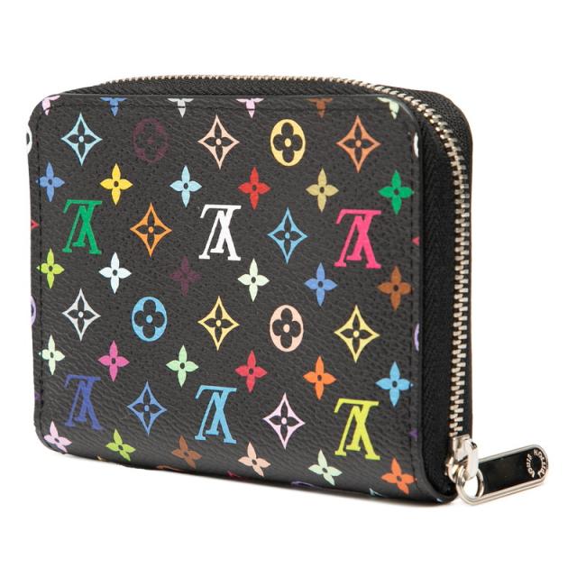 ルイ ヴィトン × 村上隆 モノグラム マルチカラー ジッピーコインパース コインケース M13409 ブラック PVC LOUIS VUITTON 【中古】_1
