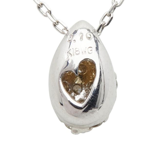 K18WG ホワイトゴールド ダイヤ0.10ct ペンダントネックレス レディース 中古_2