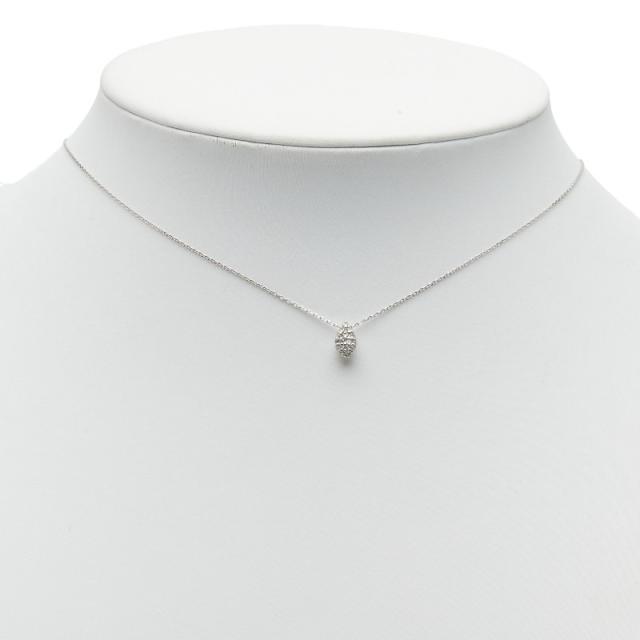 K18WG ホワイトゴールド ダイヤ0.10ct ペンダントネックレス レディース 中古_5