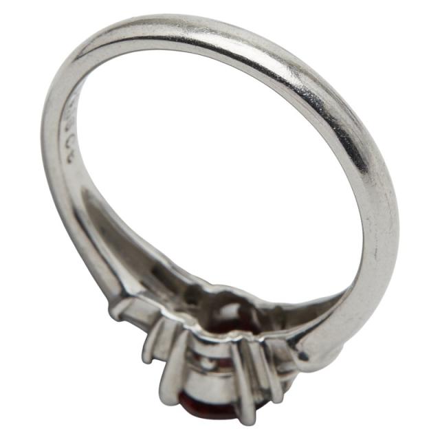 Pt900 プラチナ ガーネット ダイヤ0.16ct リング 指輪 レディース 11号 中古_4