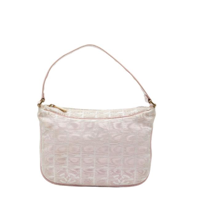 シャネル ニュートラベルライン ワンショルダーバッグ ピンク ナイロン レザー レディース CHANEL 【中古】