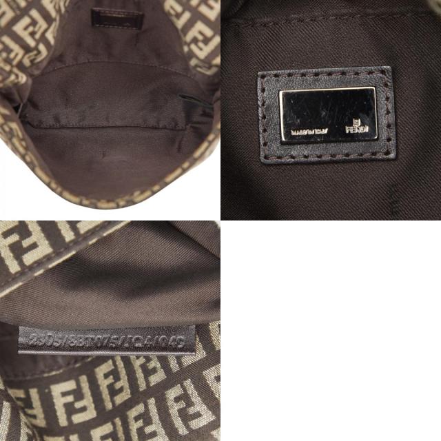 フェンディ ズッキーノ ショルダーバッグ ブラウン キャンバス レザー レディース FENDI 【中古】_9