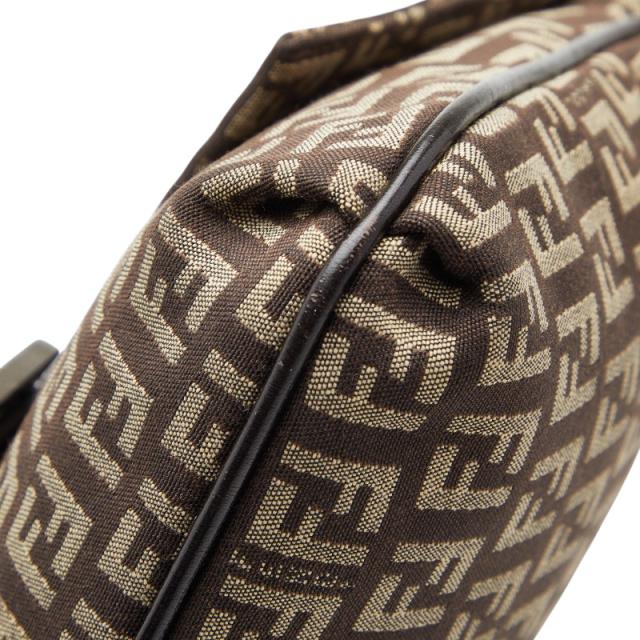 フェンディ ズッキーノ ショルダーバッグ ブラウン キャンバス レザー レディース FENDI 【中古】_3