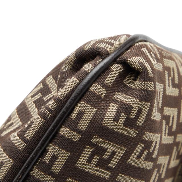 フェンディ ズッキーノ ショルダーバッグ ブラウン キャンバス レザー レディース FENDI 【中古】_4