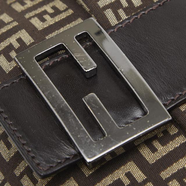 フェンディ ズッキーノ ショルダーバッグ ブラウン キャンバス レザー レディース FENDI 【中古】_7