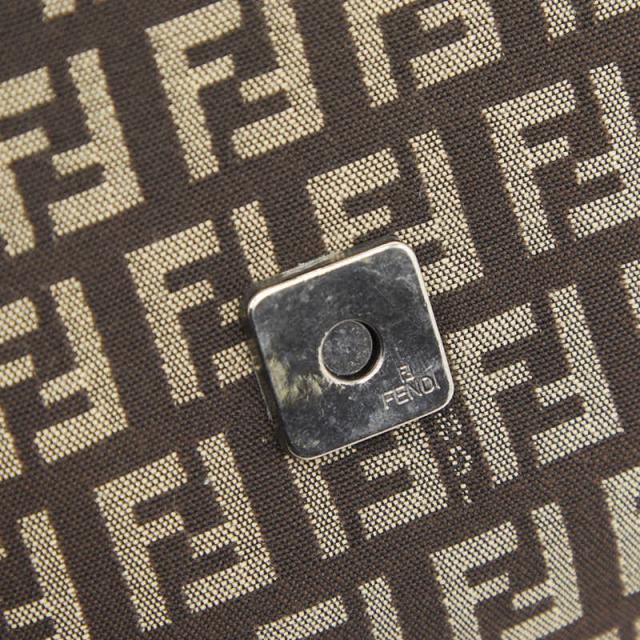 フェンディ ズッキーノ ショルダーバッグ ブラウン キャンバス レザー レディース FENDI 【中古】_8