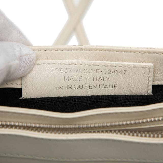 バレンシアガ ロゴ ネイビーポシェット 斜め掛け ショルダーバッグ 339937 ホワイト レザー レディース BALENCIAGA 【中古】_6