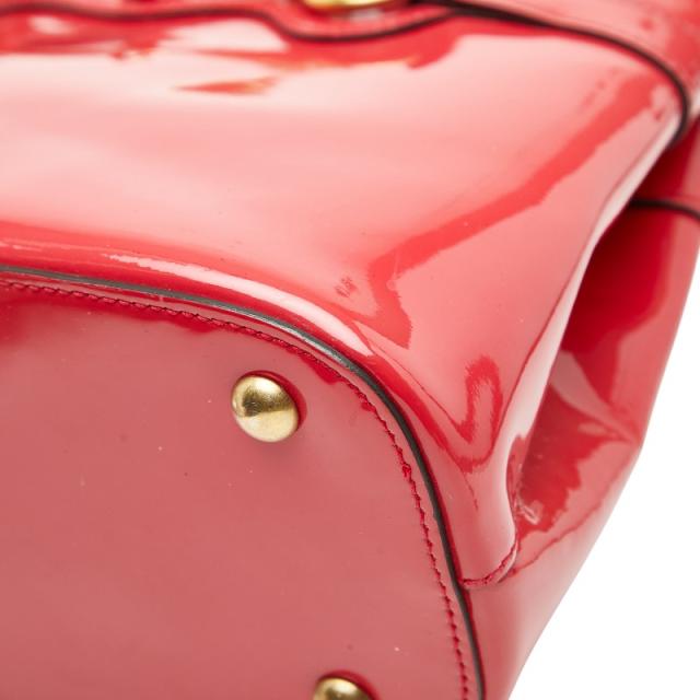 グッチ ホースビット ハンドバッグ ピンク パテントレザー レディース GUCCI 【中古】_3