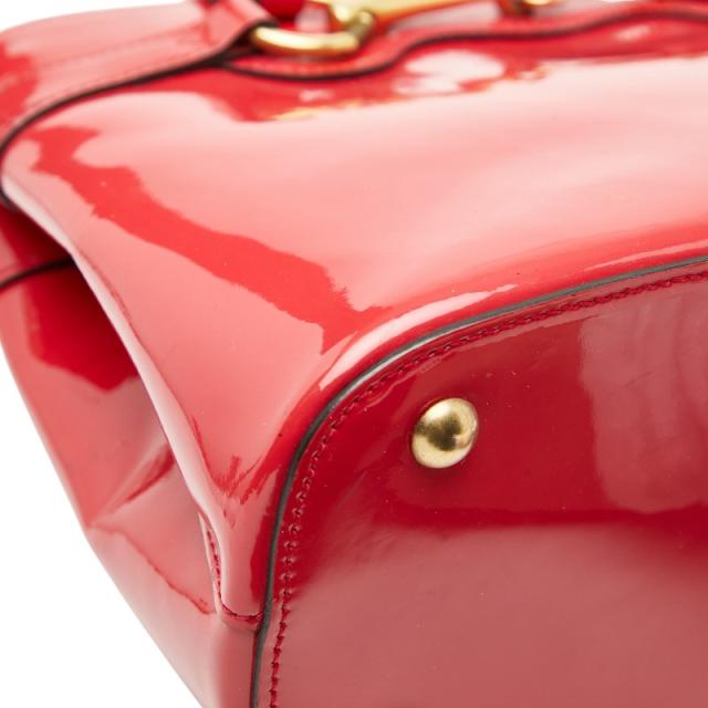 グッチ ホースビット ハンドバッグ ピンク パテントレザー レディース GUCCI 【中古】_4