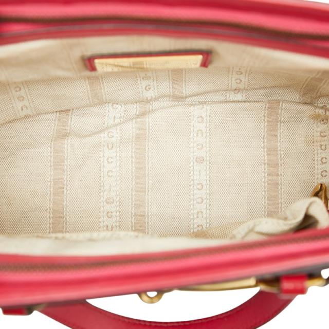 グッチ ホースビット ハンドバッグ ピンク パテントレザー レディース GUCCI 【中古】_8