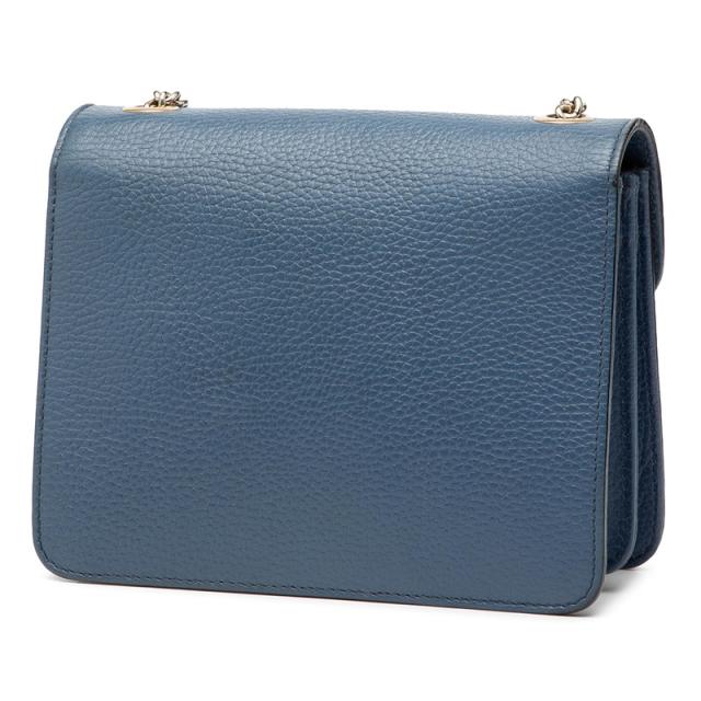 グッチ インターロッキングG チェーン ショルダーバッグ 510304 ブルー レザー レディース GUCCI 【中古】_1