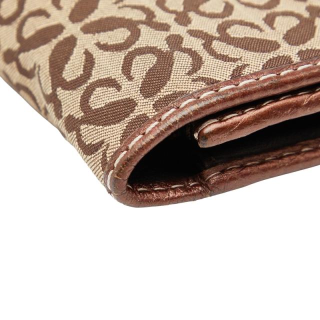 ロエベ アナグラム 長財布 ブラウン キャンバス レザー レディース LOEWE 【中古】_5