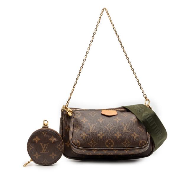 ルイ ヴィトン モノグラム ミュルティ ポシェット アクセソワール ハンドバッグ ショルダーバッグ 2WAY M44813 LOUIS VUITTON 【中古】