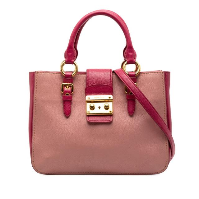 ミュウミュウ ショルダーバッグ ハンドバッグ ピンク ツーウェイ MIU 
