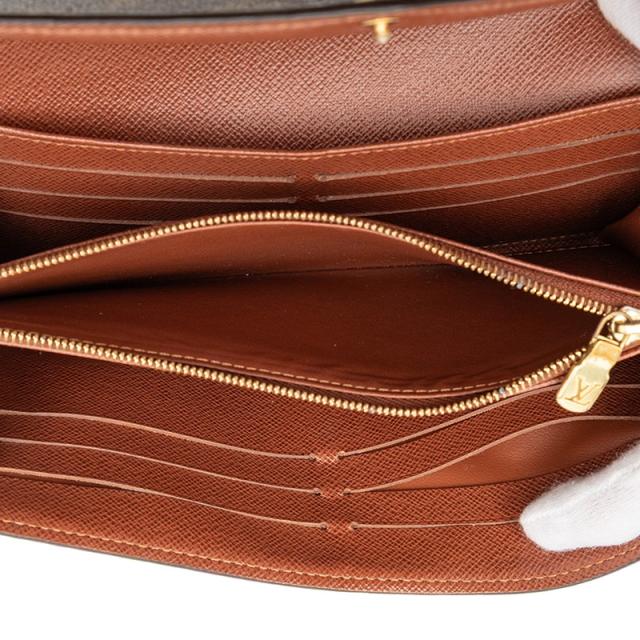 ルイ ヴィトン モノグラム ポルトフォイユ サラ 長財布 M60531 ブラウン PVC レザー レディース LOUIS VUITTON 【中古】
