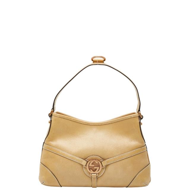 グッチ インターロッキングG ワンショルダーバッグ 114877 ベージュ レザー レディース GUCCI 【中古】