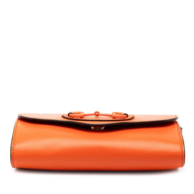 グッチ ホースビッド チェーン ショルダー バッグ 724713 オレンジ レザー レディース GUCCI 【中古】_2