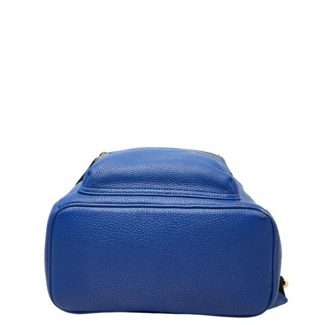 エム シー エム スタッズ リュック バックパック ブルー レザー レディース MCM 【中古】_2