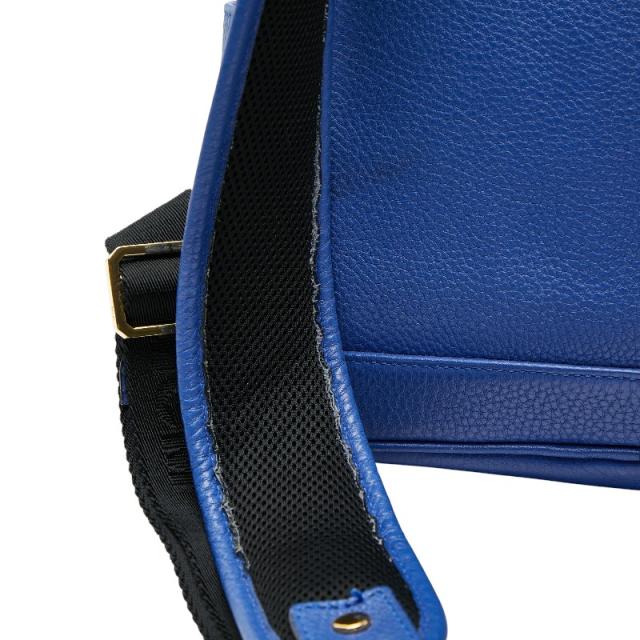 エム シー エム スタッズ リュック バックパック ブルー レザー レディース MCM 【中古】_8