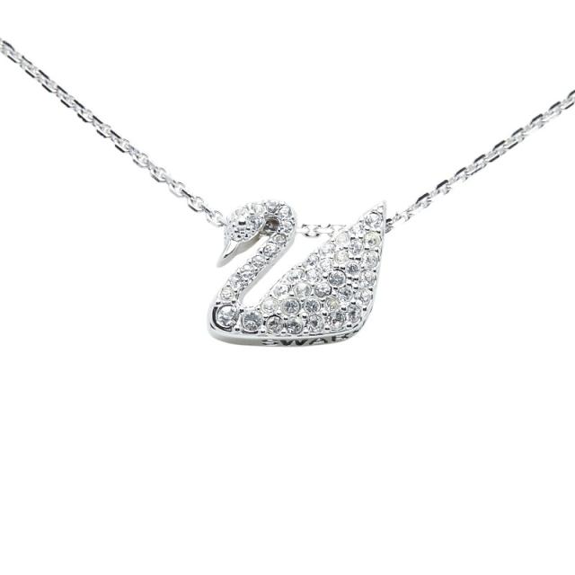 スワロフスキー スワン ラインストーン ネックレス シルバー メタル レディース SWAROVSKI 【中古】_1