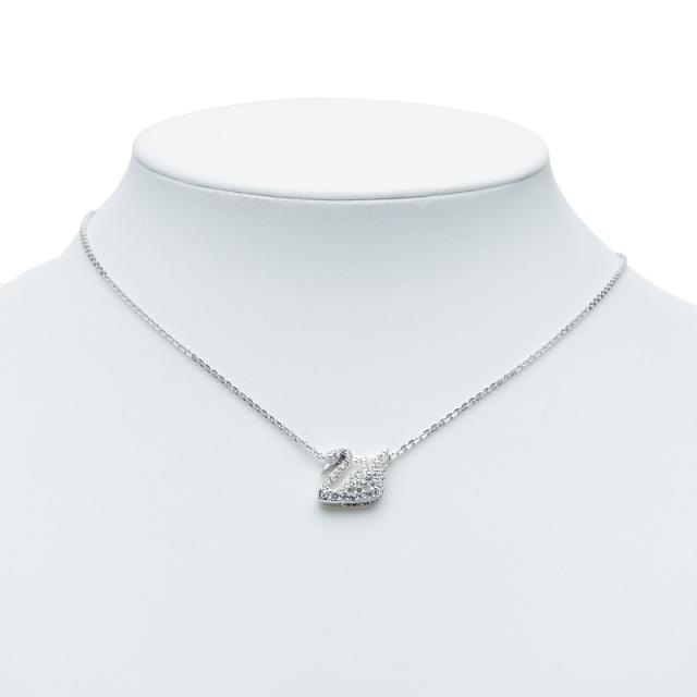 スワロフスキー スワン ラインストーン ネックレス シルバー メタル レディース SWAROVSKI 【中古】_8
