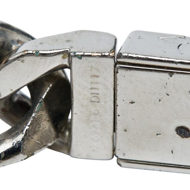 ルイ ヴィトン ブラスレ LV名書き チェーン店腕輪 M62486 しろがね色 金属元素 メンズ LOUIS VUITTON 【中古】