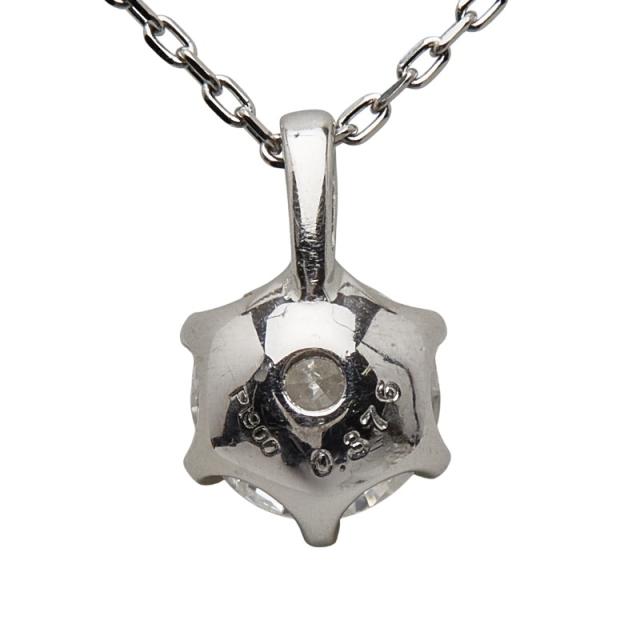 Pt900 プラチナ Pt850 プラチナ ダイヤ0.376ct プチネックレス レディース 中古_2
