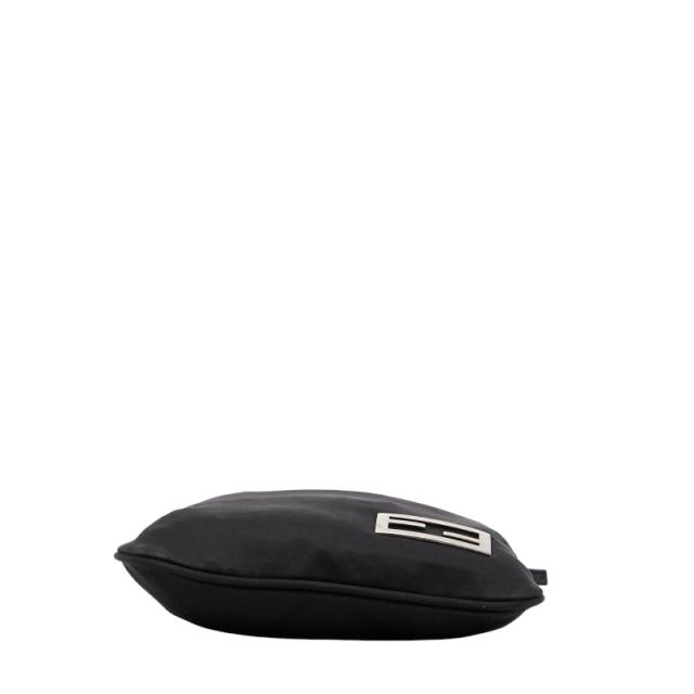 フェンディ マンマバケット ロゴ ショルダーバッグ ブラック ジャージー レザー レディース FENDI 【中古】_2